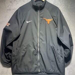 Nike Texas Longhorns Jacket Medium Black *Team Issued* Big 12 Full Zip Track UT